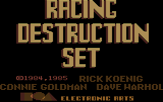 Racing Destruction Set screenshot 4 for Commodore 64